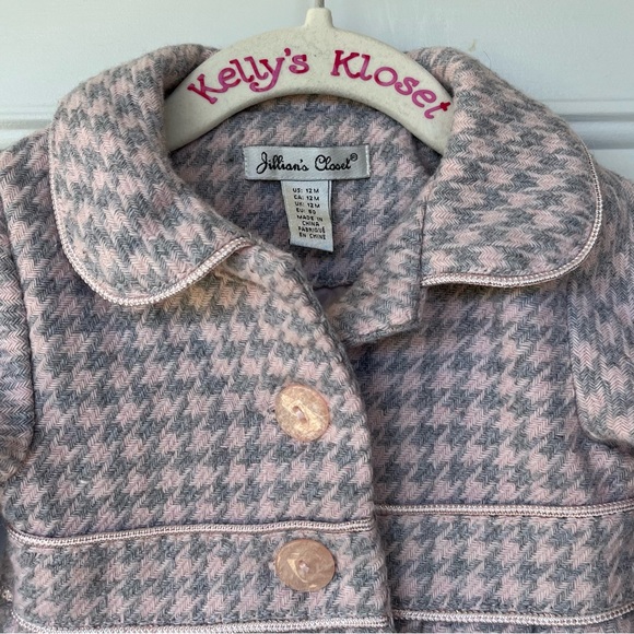•Jillian’s Closet• Girl's Wool Blend Dress & Coat Set - Size 12 Months - Picture 10 of 13